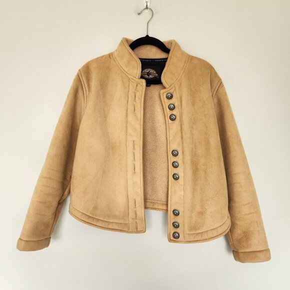 Country Clothing Co Jackets & Blazers - County Clothing Company Faux Suede Short Waist Jacket Coat Sherpa Lined Large  -